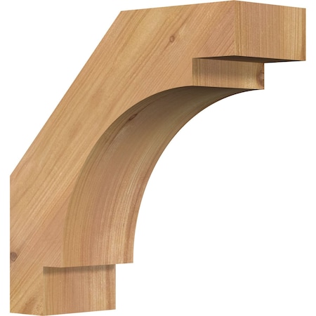 Ekena Millwork 3 1/2"W x 10"D x 10"H Merced Smooth Knee Brace, Western Red Cedar BRC04X10X10MRC00SWR